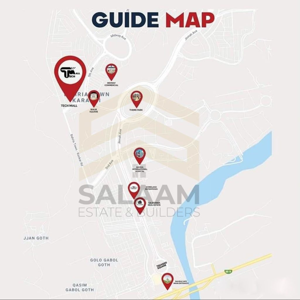 tech mall bahria town karachi map