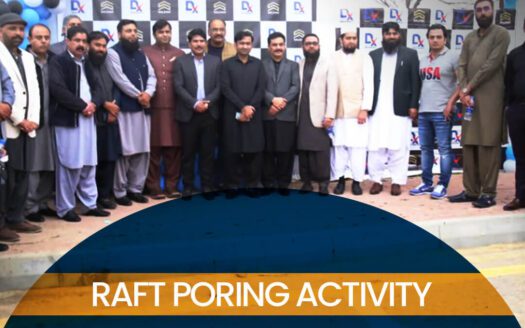 Raft Poring Activity at New Project Site at Bahria Karachi