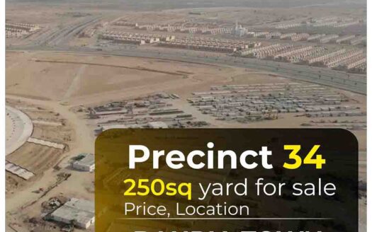 Precinct 34- 250 sq yard plot for sale in Bahria town Karachi