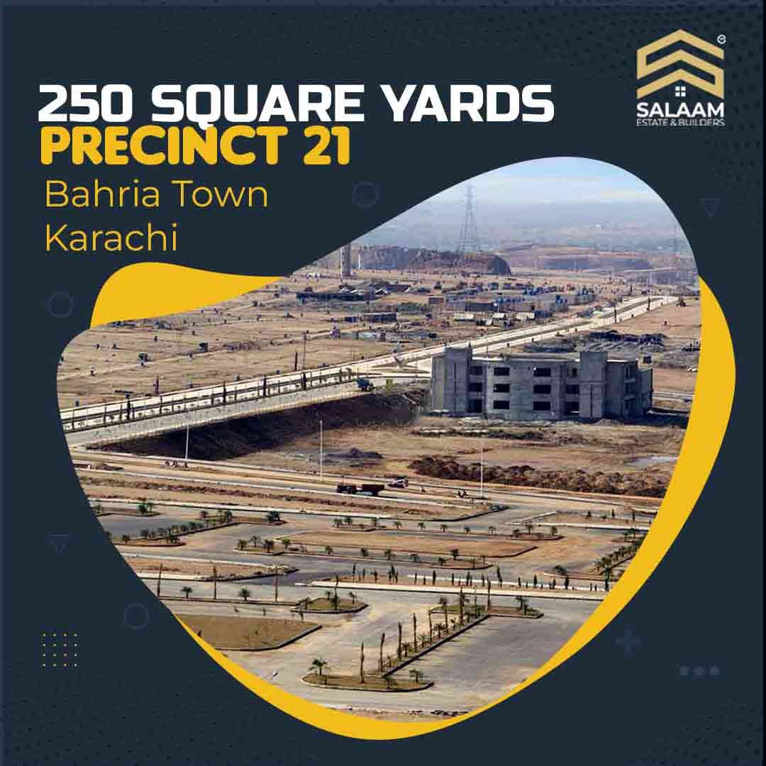 250 Square Yards plots for sale in Precinct 21 Bahria Town Karachi