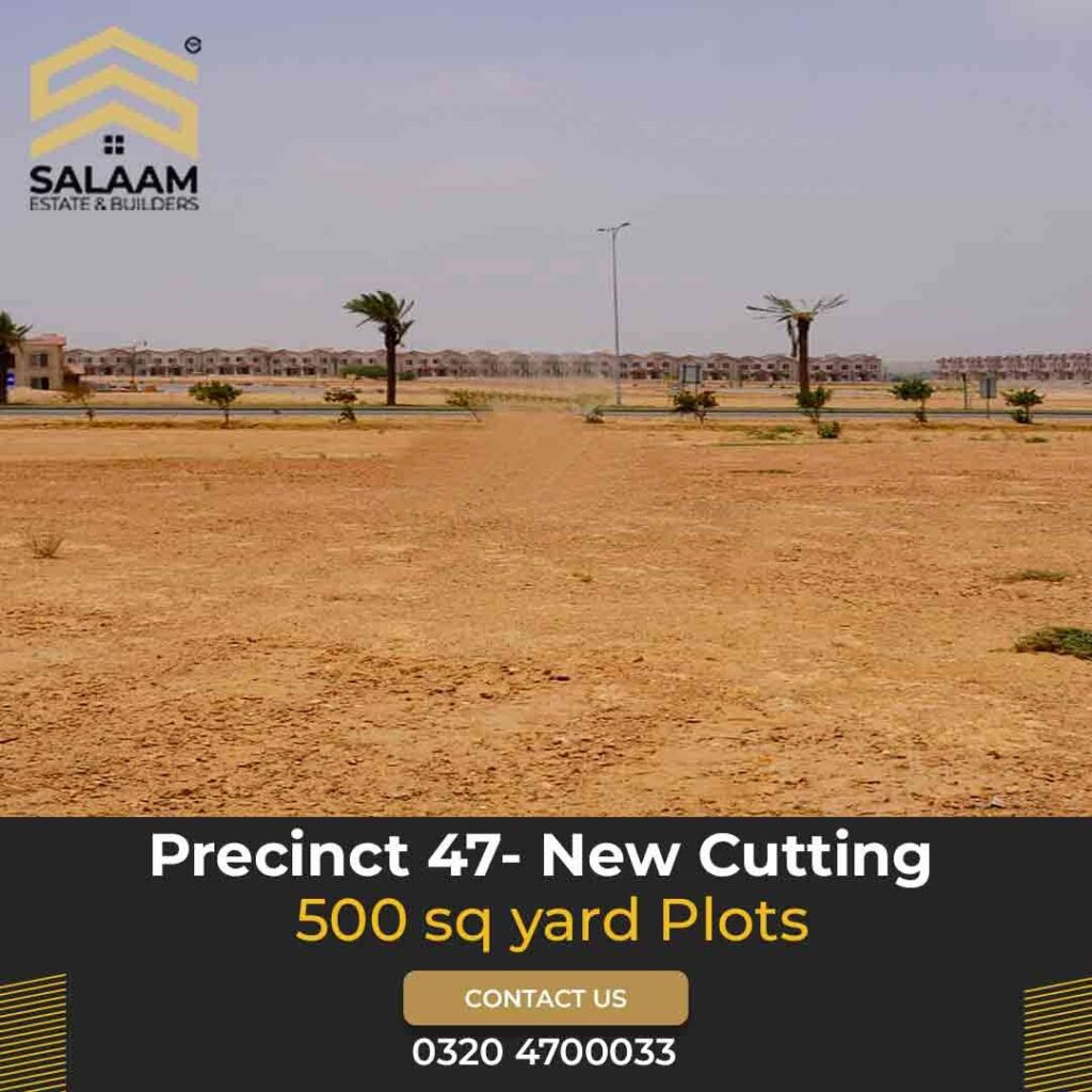 New Cutting 500 square yard plots Precinct 47 Bahria Karachi