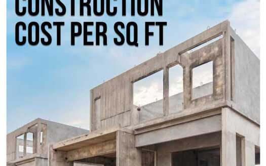 What is the Average per-square-foot Construction Cost for Homes