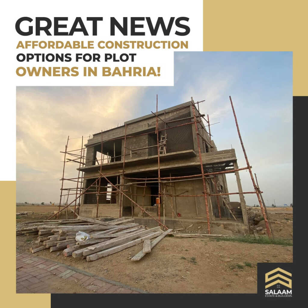 Construction Options for Plots sized 125, 250, 500, 1000, and 2000 sq in Bahria Karachi!